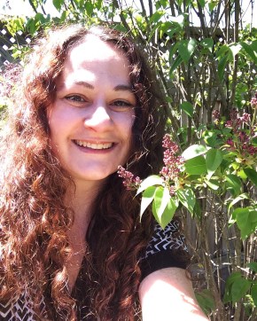 Elisa with lilacs May 2017